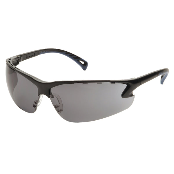 Pyramex Venture 3 vented frame premium safety spectacle with grey lens.